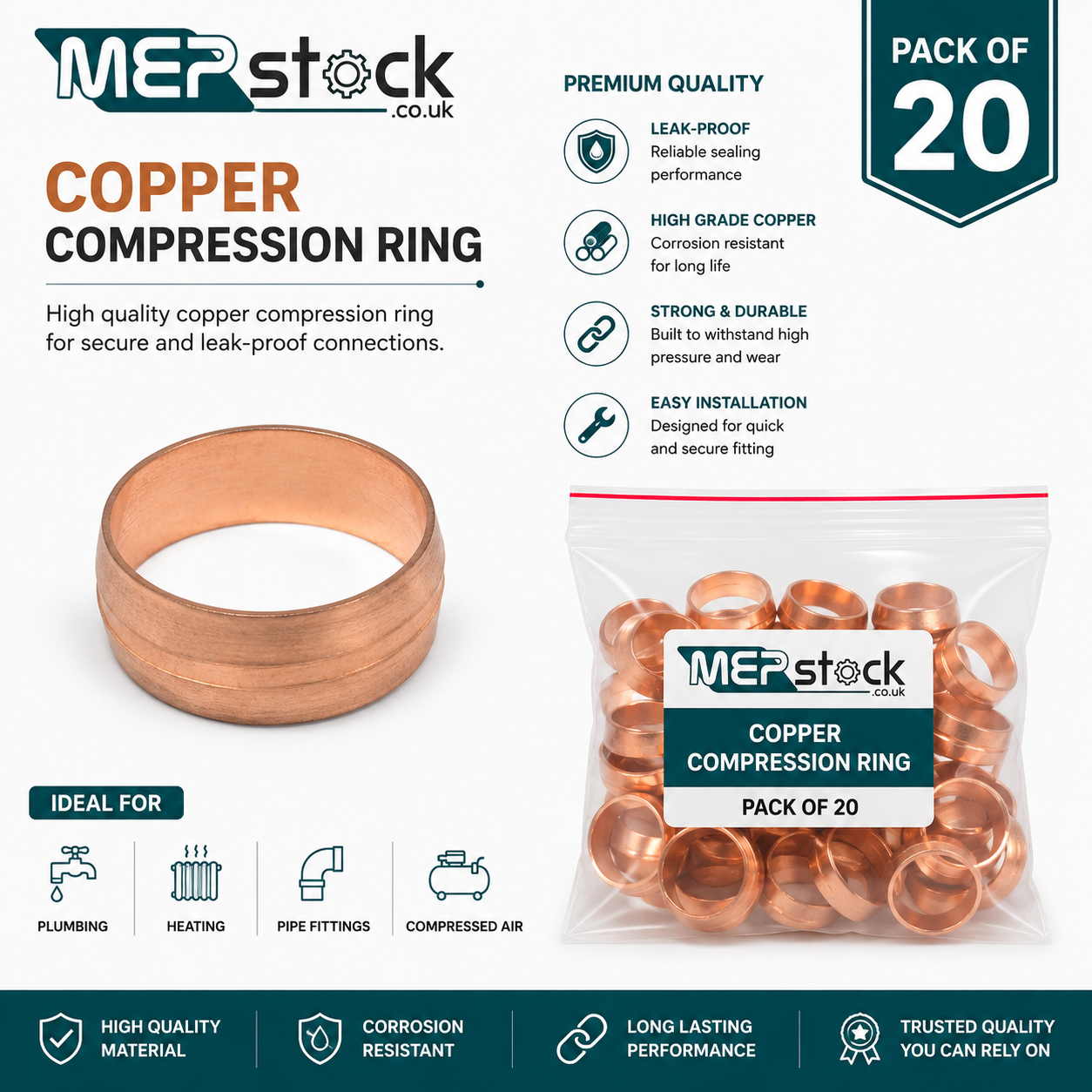 Copper Compression Olives Pack of 20